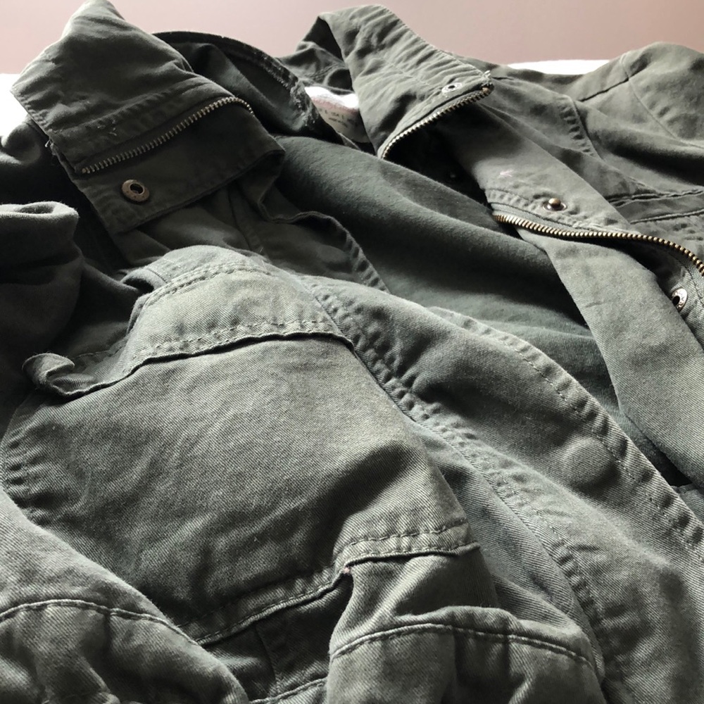 Green jean jacket